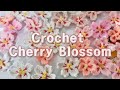 How to Crochet a Cherry Blossom Wreath 코바늘 벗꽃 뜨기