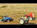 New Holland tractor stuck in river rescue by Swaraj tractor | tractor video | bommu kutty |