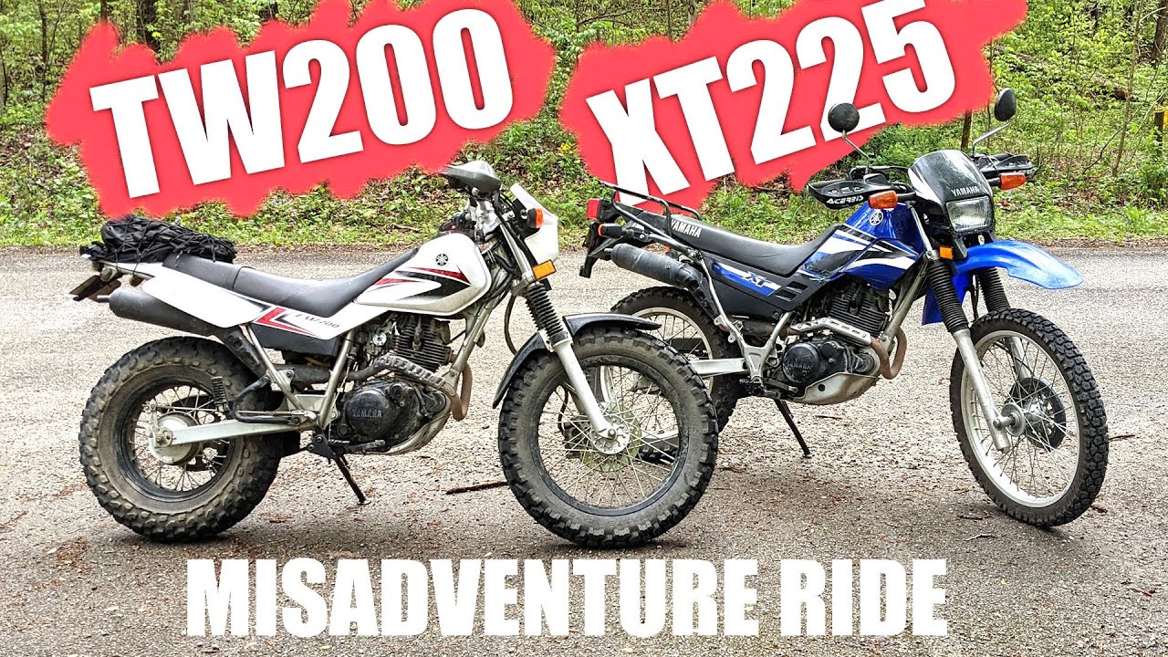 tw200．225 XT225 TW200 Dual Sport Misadventure Ride - YouTube