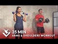 35 Minute Arms and Shoulder Workout at Home for Women & Men - Dumbbell Shoulder and Arm