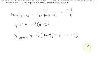 2025 AP Calc AB Free Response Question #6