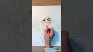 디즈니 뮬란 그리기 /drawing mulan #shorts