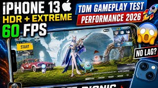 iPhone 13 HDR + Extreme (60 FPS) (BGMI) TDM Gameplay Test 🚀Performance 2026