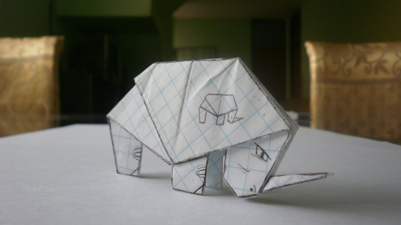 My rinoceronte de origami (rhinoceros) YouTube
