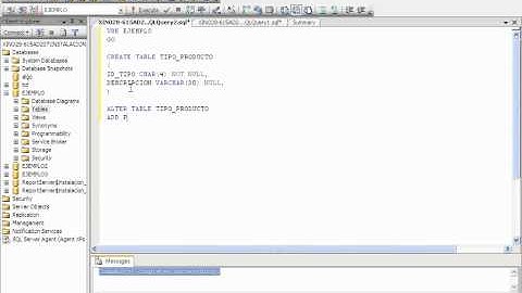 CREACION DE TABLAS EN SQL SERVER 2005