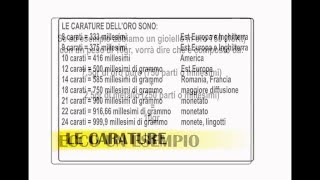 Le carature dell&#39;oro