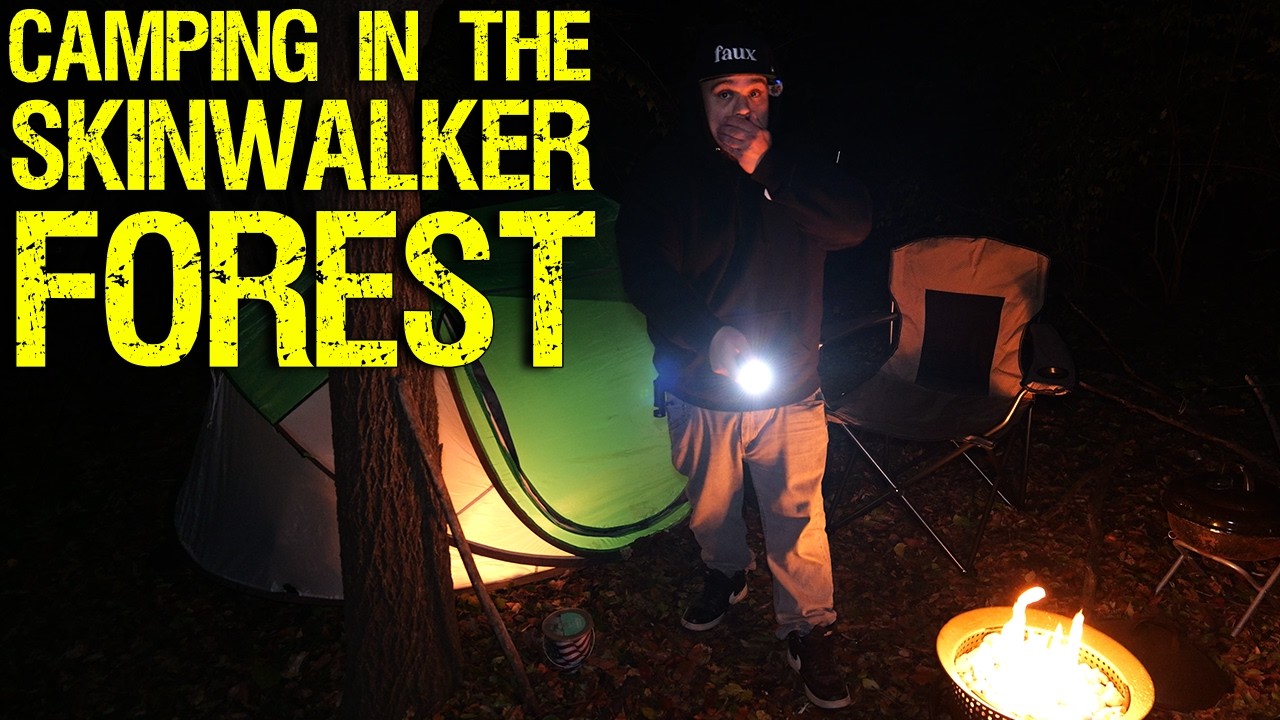 Something CAME TO MY CAMPSITE - Terrifying night in the SKINWALKER FOREST!
