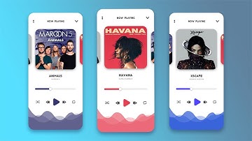 Best UI Design for Now Playing Music in Adobe XD - Timelapse Tutorial 2020