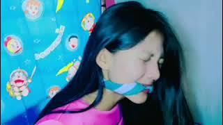 Cewek cantik Diikat dan disumpal