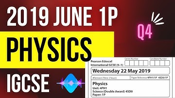 Year 11 - 2019 June P1 Q4 Edexcel IGCSE Physics || Change in Velocity