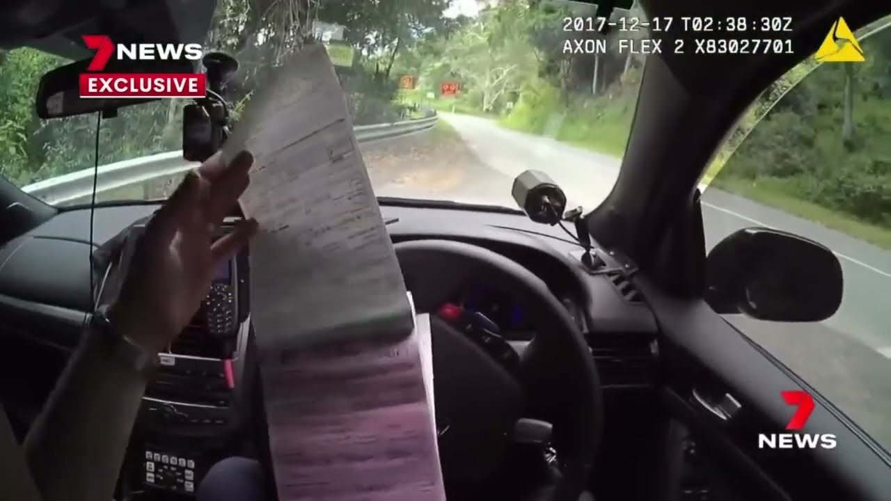 Queensland Police officer busted on bodycam abusing motorists.   7NEWS