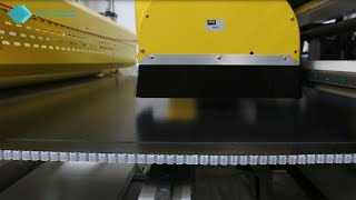 Manufacturing of black continuous fiber reinforced thermoplastic honeycomb sandwich panels
