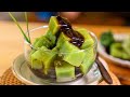 香兰碱水糕食谱「斋」💚 简单好吃的QQ糯糯全素传统糕点 | Pandan Alkaline Rice Cake Recipe | Kee Ya Kuih / Tee Nya Kuih