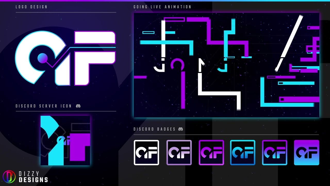 CrazyAF Discord Branding Project - Dizzy Designs