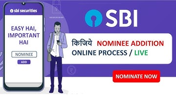 How To Add Nominee In SBI Securities | SBI Securities Nominee addition Process | Nominee Addition !