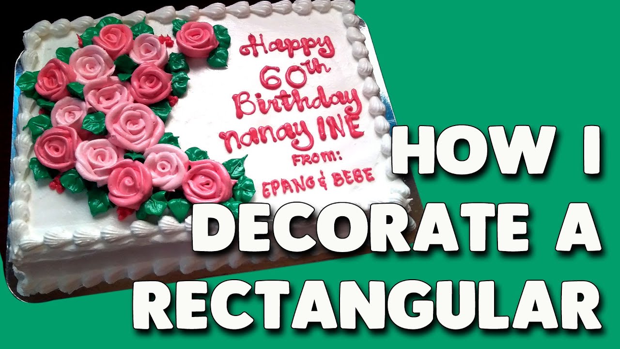 How I Decorate a Rectangular Cake with Boiled Icing - YouTube