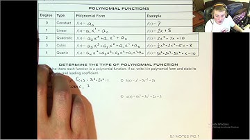 Alg 2: 5.1 Lesson Graphing Polynomial Functions