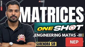 Linear Algebra (Matrices) || Eigen Value & Eigen Vector || ONE SHOT Series || Surendra Sir