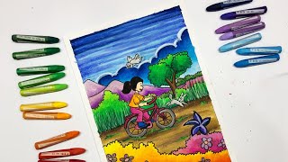 Cara Menggambar dan Mewarnai dengan Gradasi Sepeda