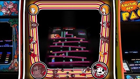 Donkey Kong, bezel with a tilted & vertical screen & Mega Bezel Reflective Shader
