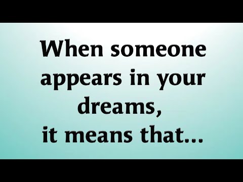 When someone appears in your dreams, it means that...!! Intresting Psychology Facts @Psychology Says