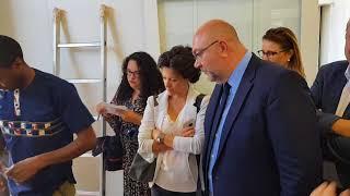 Contrôle À La Sortie Dun Conteneur - Visite De Stéphane Travert Au Havre, Le Jeudi 2 Août 2018.