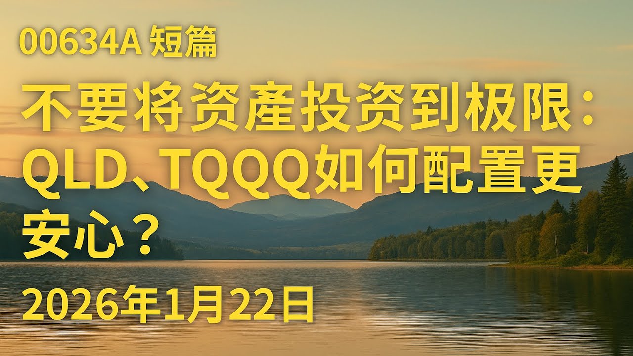 00634A 短篇【不要將資產投資到極限：QLD、TQQQ如何配置更安心？】2026年1月22日