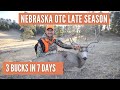 OTC LATE SEASON NEBRASKA Muzzleloader Hunt for Mule Deer and Whitetail Deer. We Shot Some Bucks!