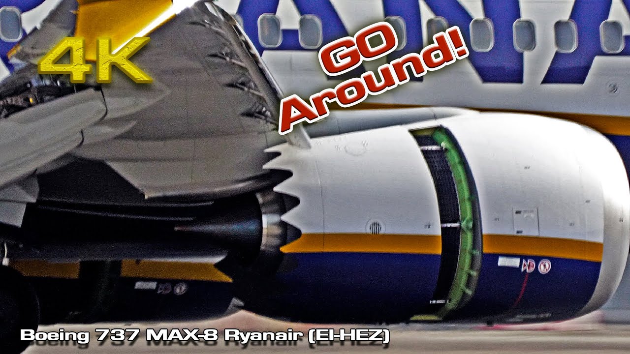 NEW Boeing 737 MAX-8 Ryanair Go Around (EI-HEZ)!
