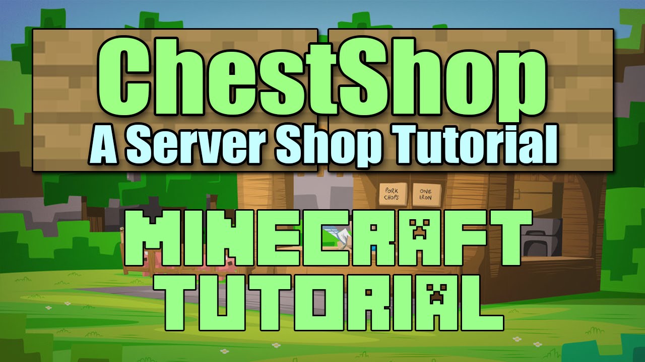 ChestShop Shop Setup Plugin Tutorial Minecraft 1.12 - YouTube
