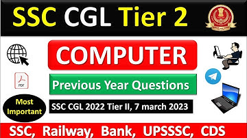 computer ssc cgl previous year questions | cgl 2022 tier 2 , 7 march 2023 #ssccgl2025