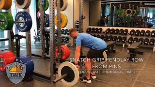 Snatch Grip Pendlay Row From Pins