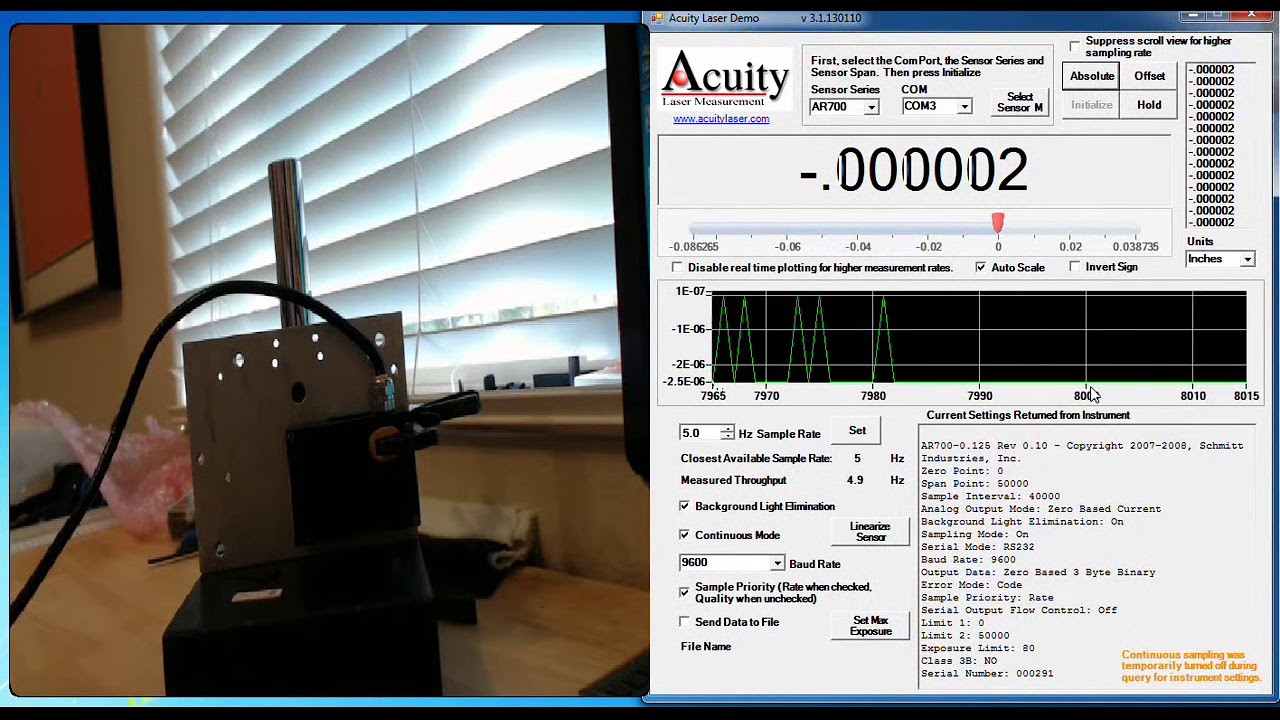 Non-Contact Rubber Measurement with Laser Displacement Sensor