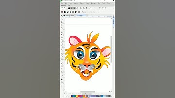 Tiger Vector in corel | Animated Tiger Design | Making Cartoon in Coreldraw #shorts