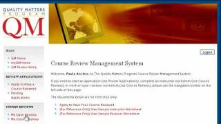 QM Faculty Initial Review