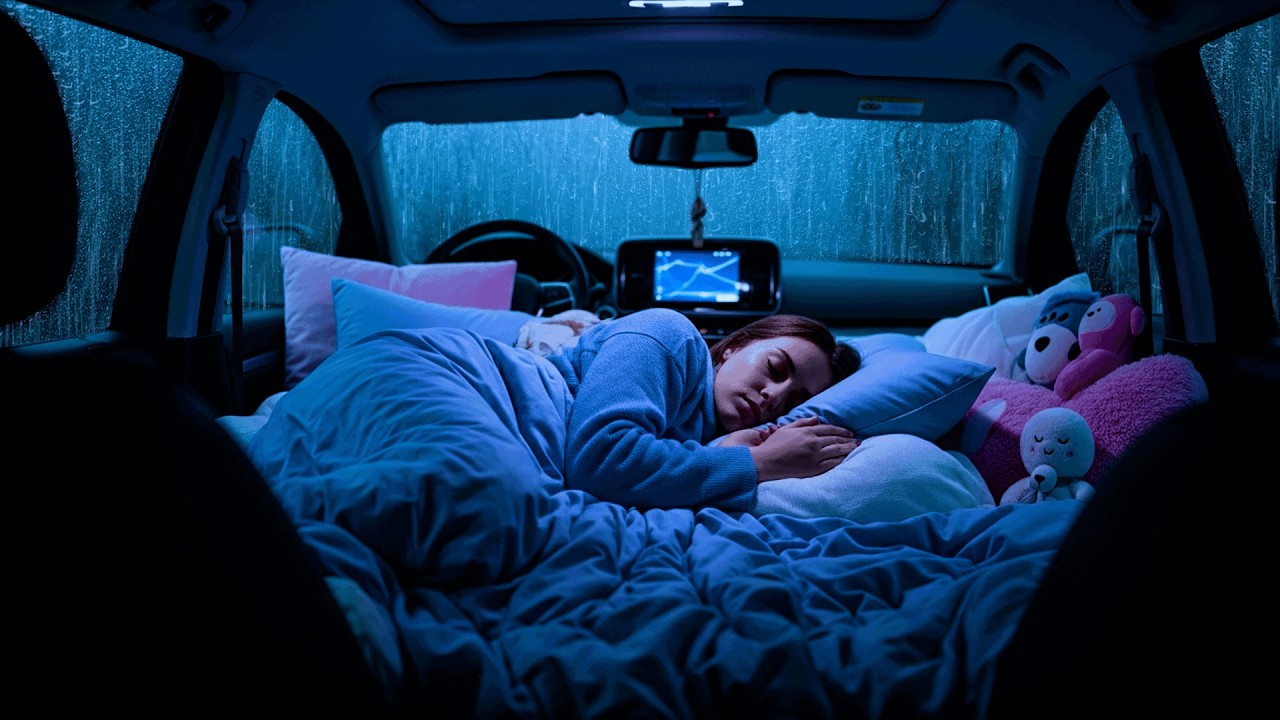 Durma Melhor com Chuva e Trovões Suaves no Carro | Alívio da Ansiedade