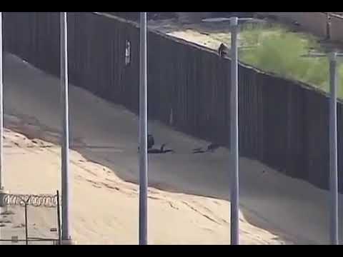 Border patrol video shows teen getting hurt falling from 18-foot fence