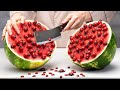 Stop motion cooking make beetle mukbang salad from watermelon asmr unusual cooking funnys