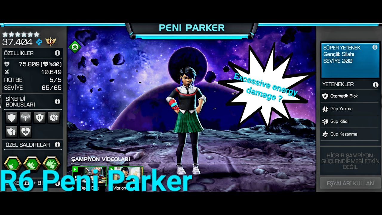 Mcoc R6 Peni Parker Damage Test(high l2 damage!)