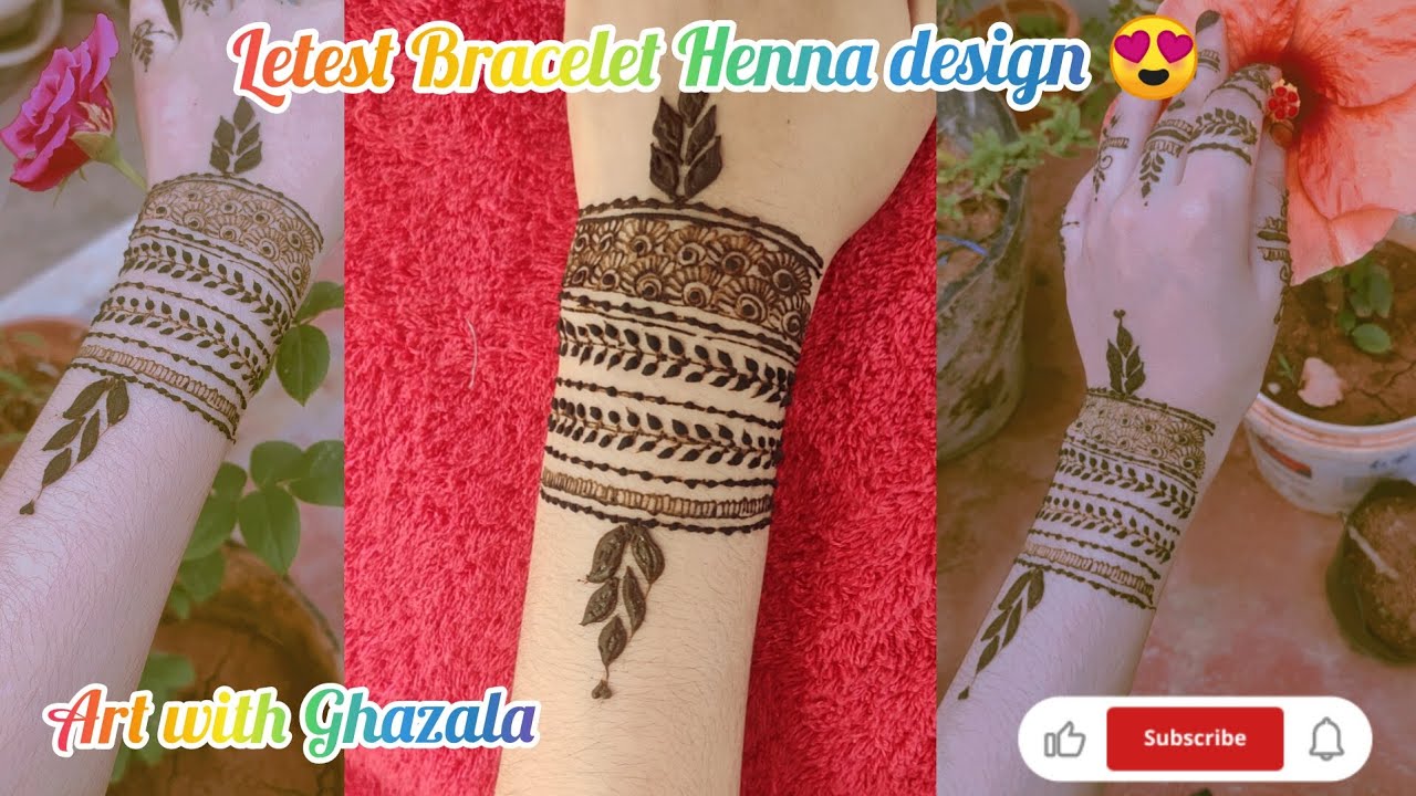 🔥Trendy Bracelet Henna design|special Henna design|Tutorial by Ghazala ...
