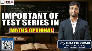 Importance of Test Series in Maths Optional | Sharath Kumar Sir