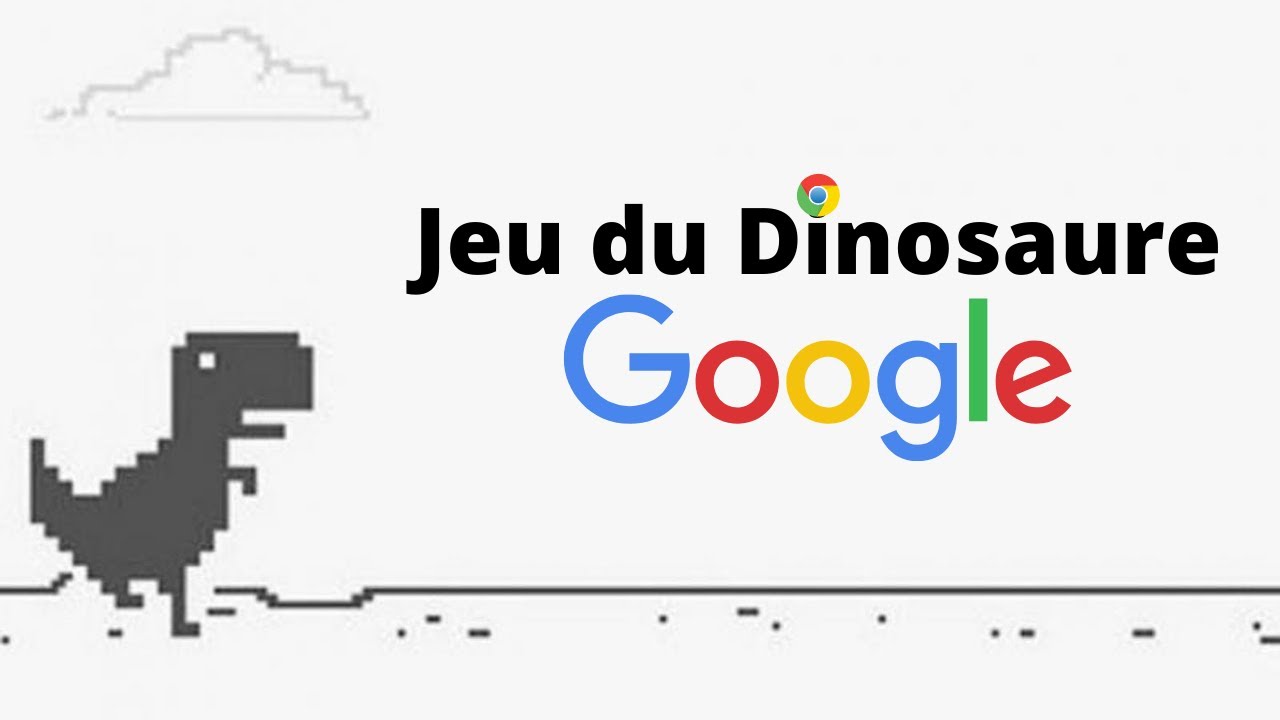 Jeu Défi, jeu du dinosaure sur google chrome. YouTube