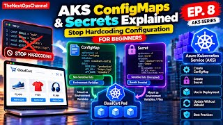 AKS ConfigMaps & Secrets Explained | Stop Hardcoding Configuration | CloudCart to AKS Ep. 8 Update