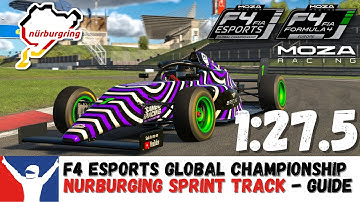 iRacing F4 Nurburgring Grand-Prix-Strecke Guide - 1:27.5 - F4 Nurburgring Sprintstrecke Track Guide