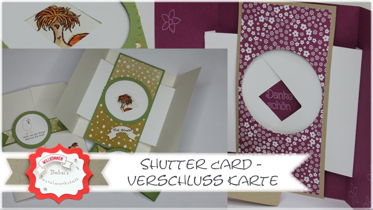 Zauberkarte - Shutter card Deutsches Tutorial - Peek-a-boo-Karte mit Produkten von Stampin´Up!