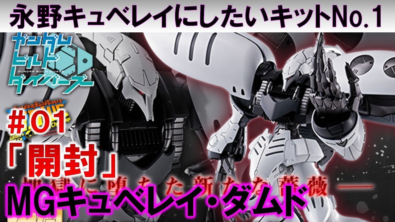 ガンプラ Mgキュベレイ ダムド 01開封編 ガンダム ビルドダイバーズ Youtube