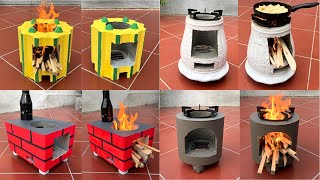 Beautiful Cement Wood Burning Stove Creations