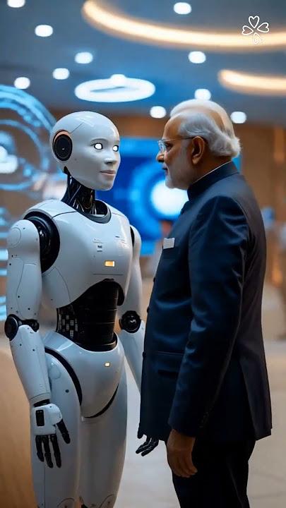 'When Narendra Modi met a humanoid robot | Future of India!'