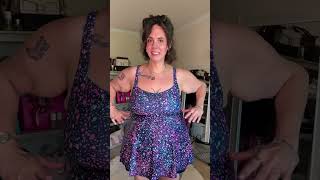 If you’re like me and like to keep your tummy covered up when in your plus size swimwear, this is a