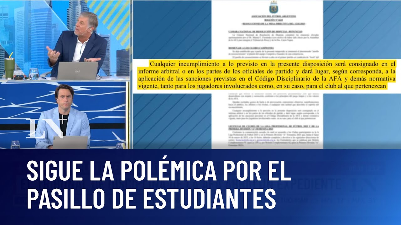 La AFA abrió un expediente contra Estudiantes por el "pasillo" a Central